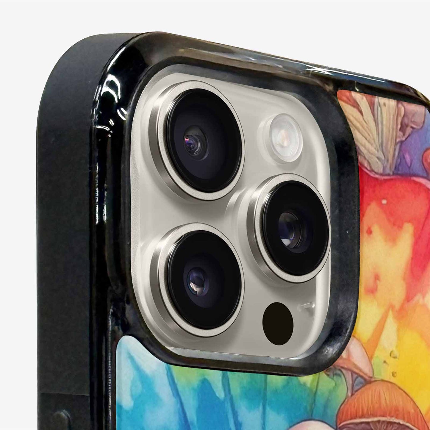 iPhone 15 Pro Max Case — Mushrooms Tie Dyemushrooms Pat 3w3, Custom Designed Case Cover