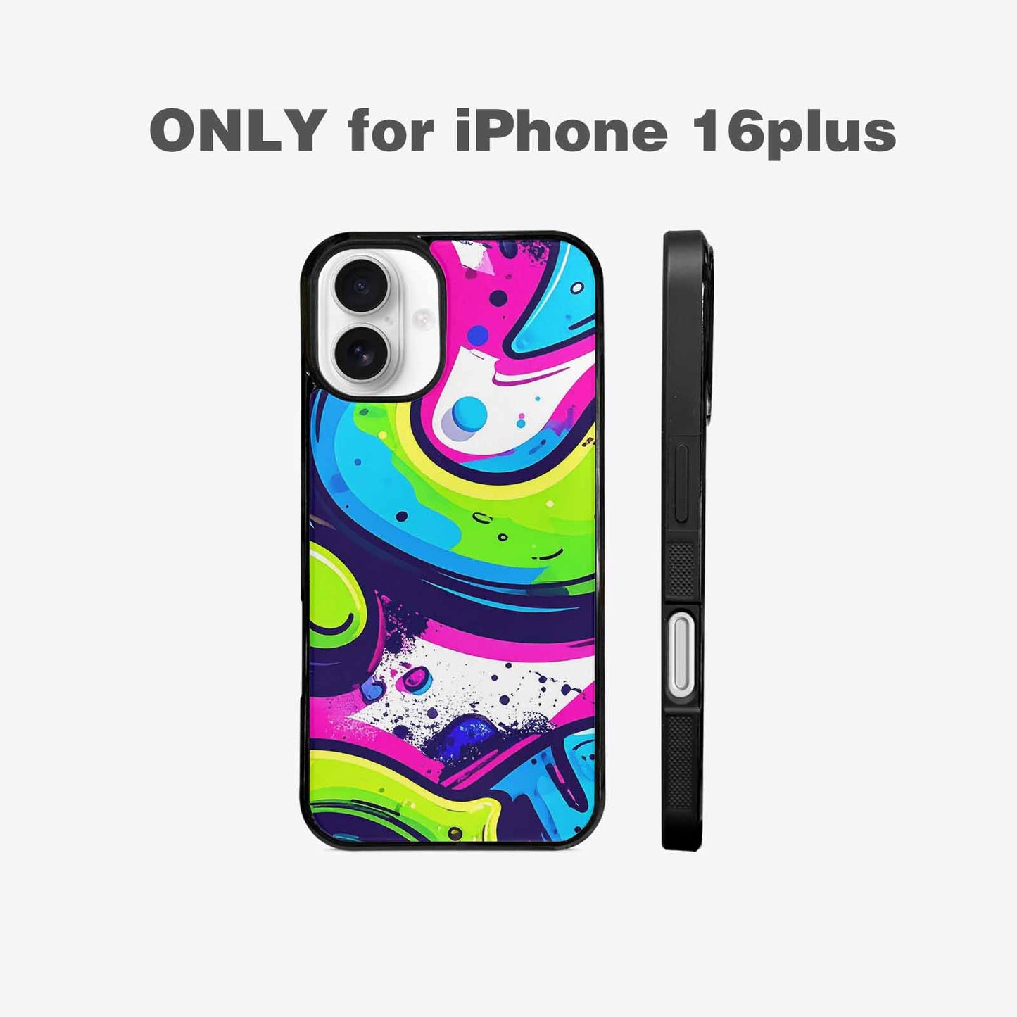 iPhone 16 Plus Case — Acid Wash Cartoon, Custom Art Phone Cover