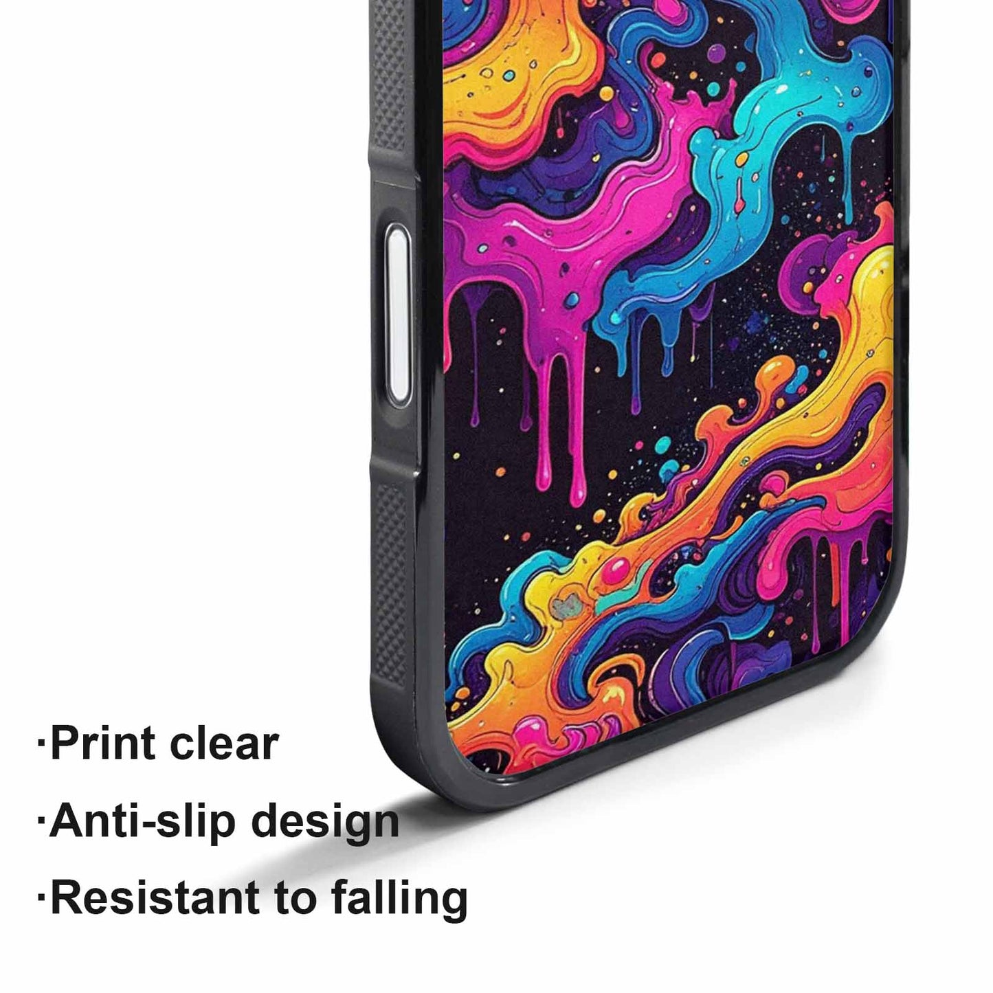 iPhone 17 Pro Max Case — Neon Drip Galaxy Space, Original Design Phone Case