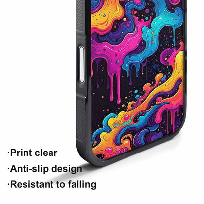 iPhone 17 Pro Max Case — Neon Drip Galaxy Space, Original Design Phone Case