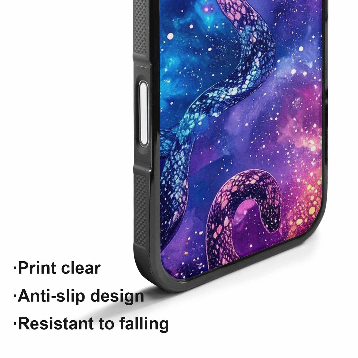 iPhone 17 Case — Galaxy Snake Print Galaxy Space, Unique Phone Case Design