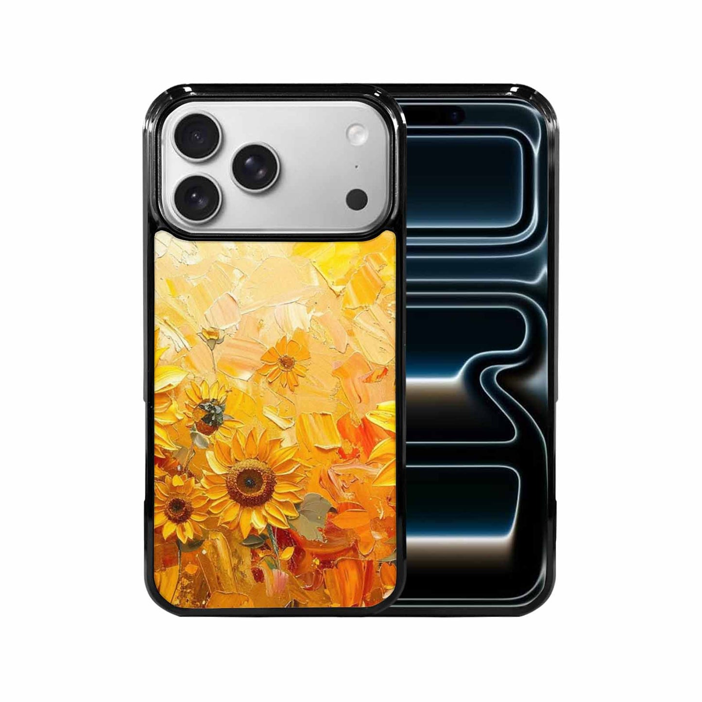 iPhone 17 Pro Max Case — Impressionist Sunflower Brushstroke Pattern Floral, Custom Phone Case