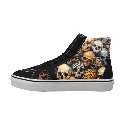 MEN'S Skulls High Top Canvas Melting Art Custom Sneakers