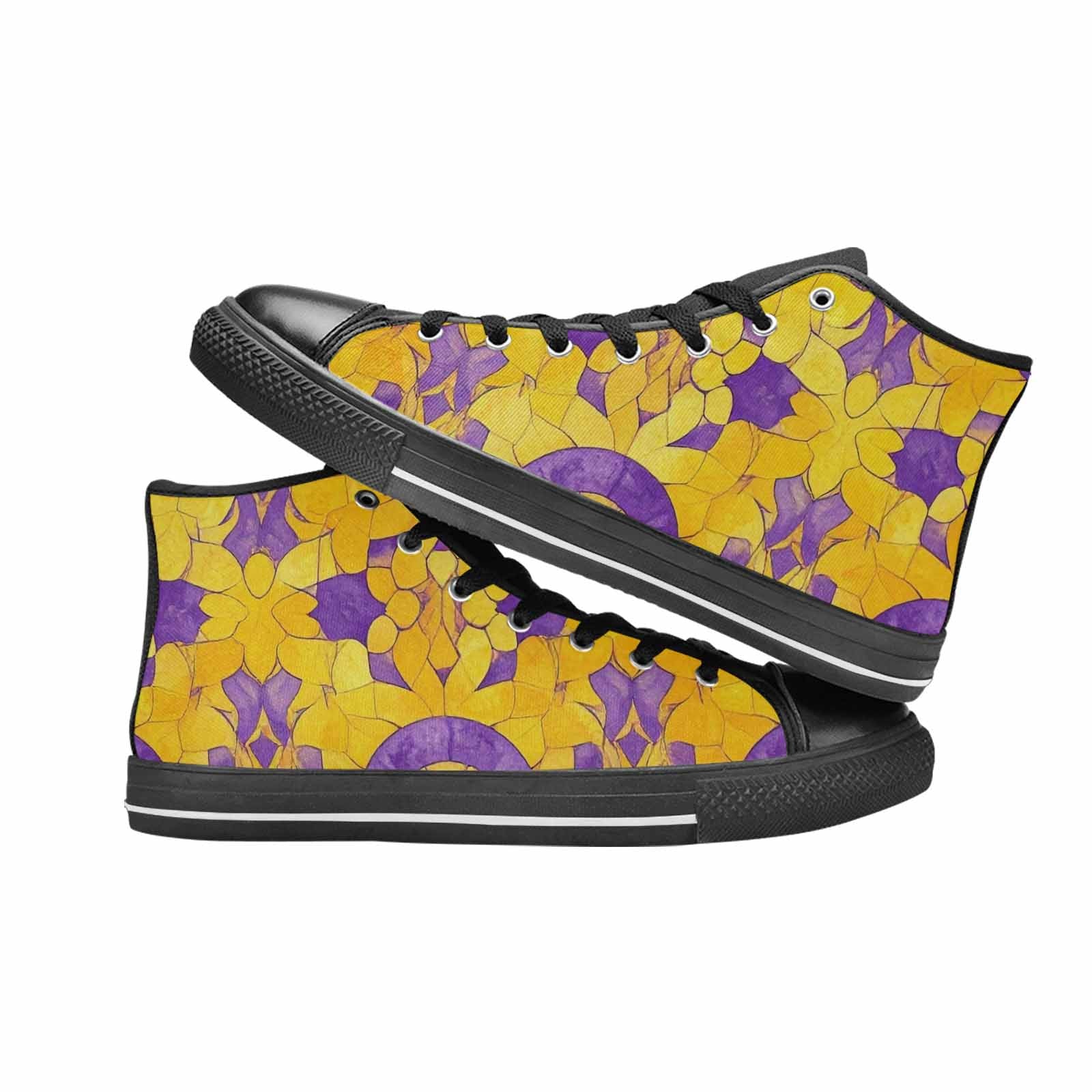 MEN'S Intersex Flag Color High Top Canvas Aesthetic Sneakers