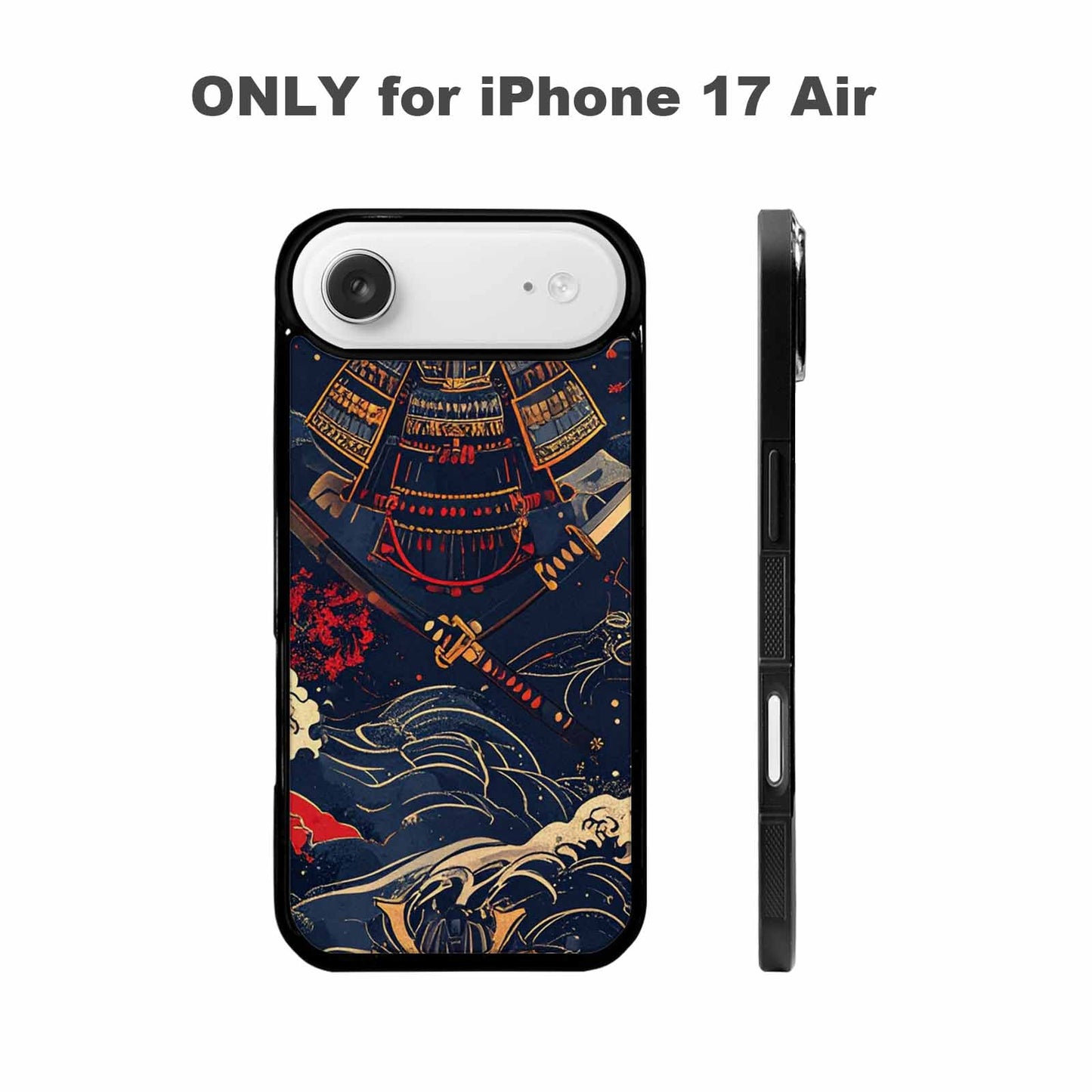 iPhone 17 Air Case — Samurai Art Repeat Pattern Original Art, Custom Printed Phone Case