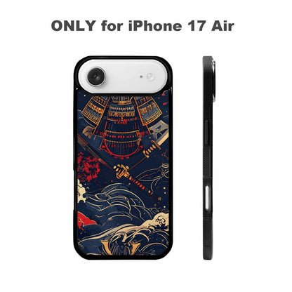 iPhone 17 Air Case — Samurai Art Repeat Pattern Original Art, Custom Printed Phone Case