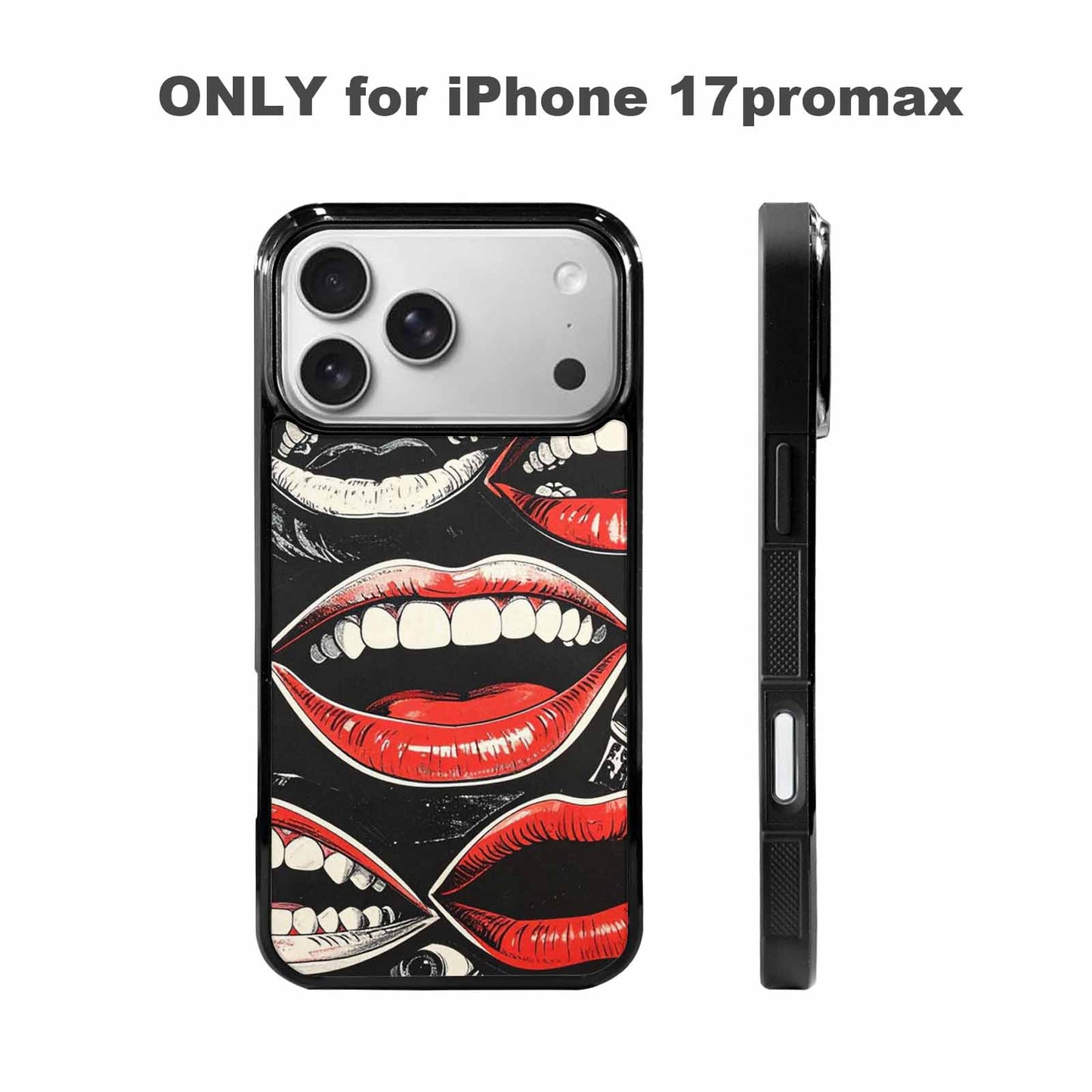 iPhone 17 Pro Max Case — Googly Cartoon Mouths Cartoon Cute, Custom Printed Phone Case