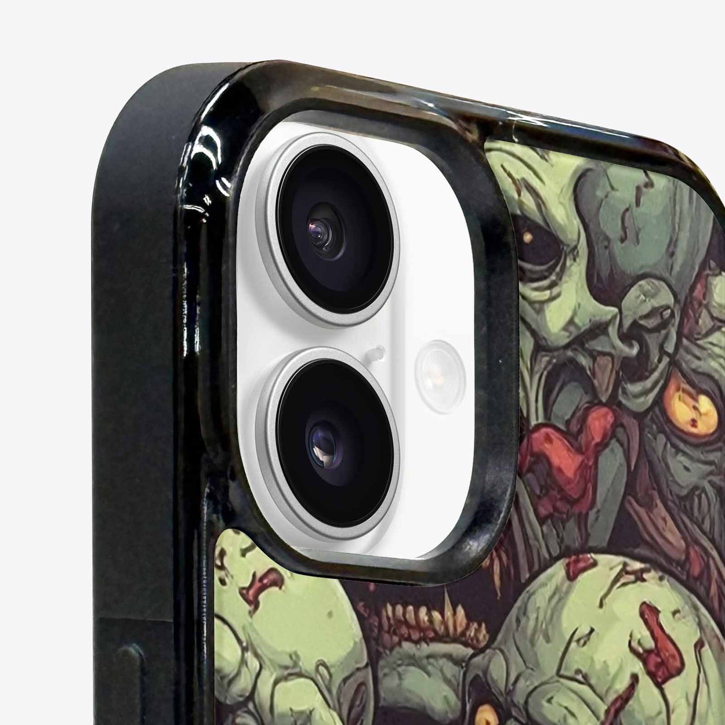 iPhone 16 Case — Zombie Head Pattern Hundreds Of Small, Custom Designed Case Cover