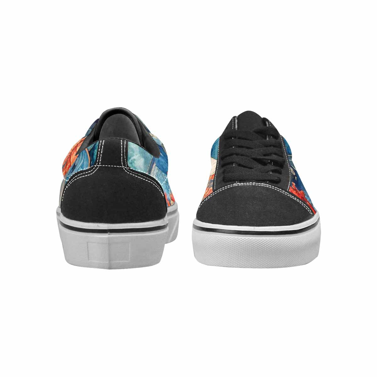 MEN'S Fish Scale Coral Canvas Lace-Up Aesthetic Shoes