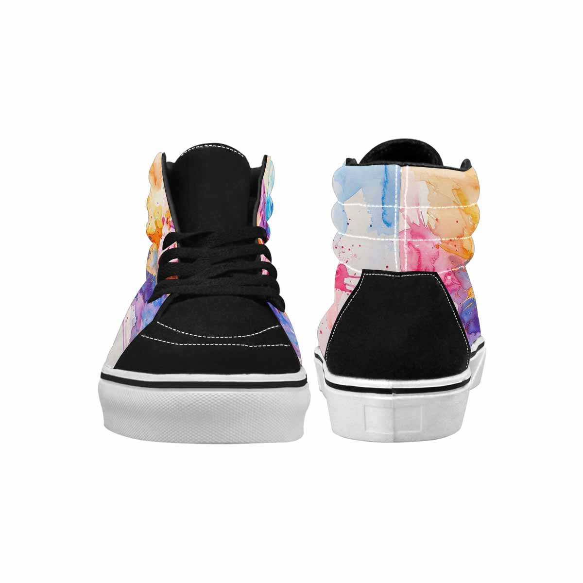 MEN'S Melting Icecream Collage High Top Canvas Grunge Custom Sneakers