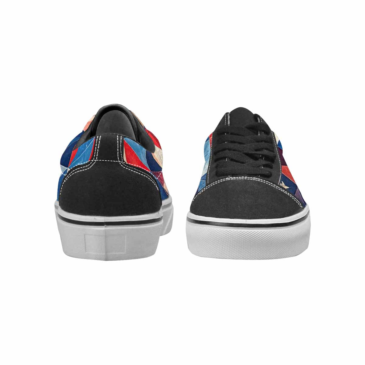 WOMEN'S American Flag Stars Canvas Lace-Up Wallpaper Art Custom Sneakers