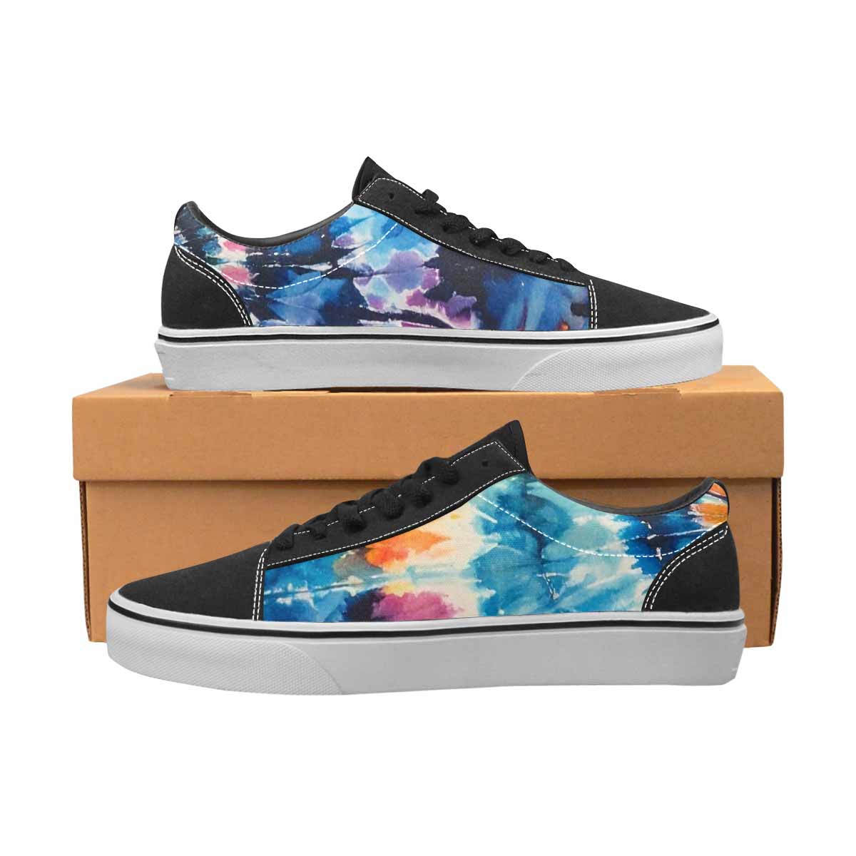 WOMEN'S Tie Lace-Up Canvas Wallpaper Art Sneakers