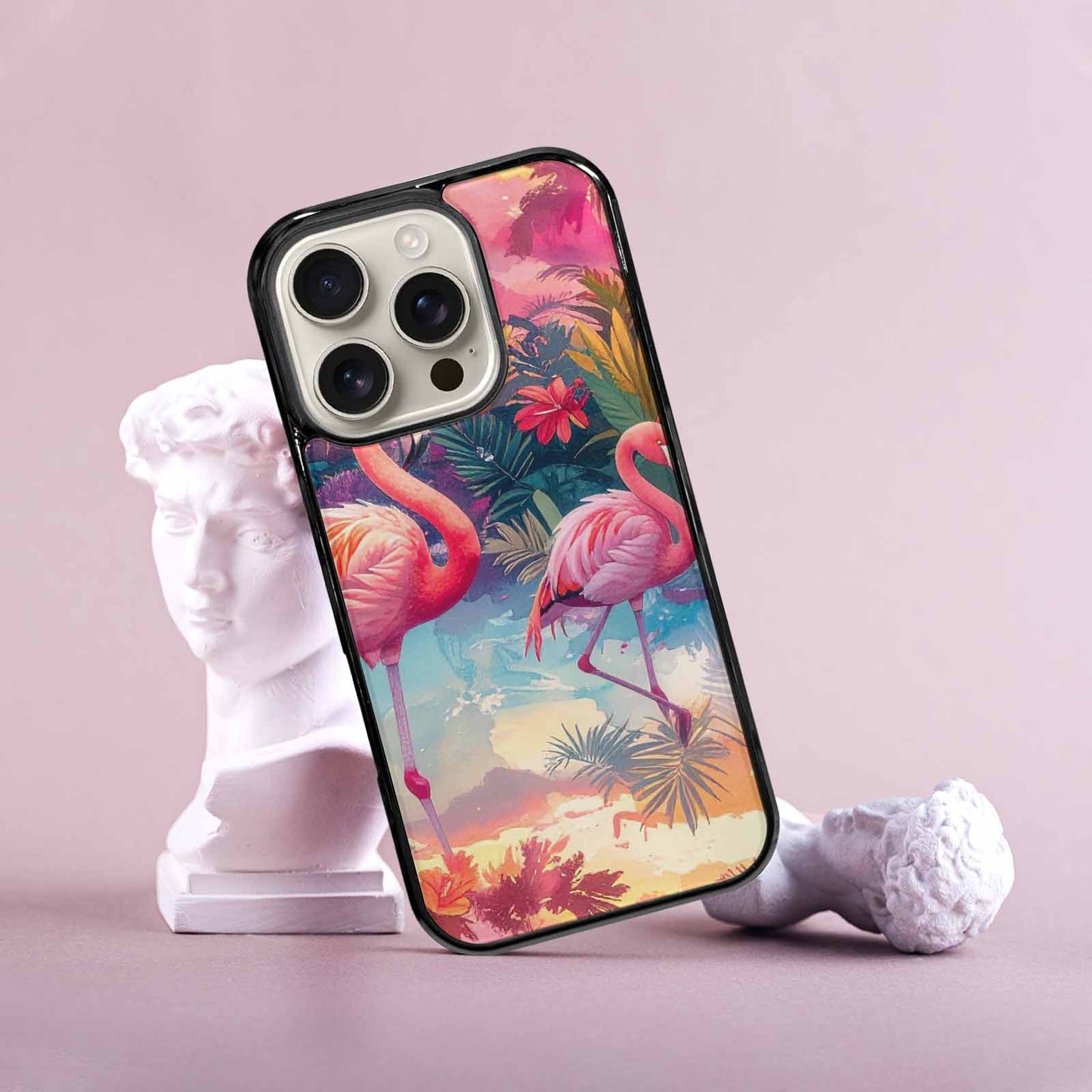 iPhone 16 Pro Case — Flamingo Tropical Flamingo Tropical Pattern Hundreds, Custom Phone Case