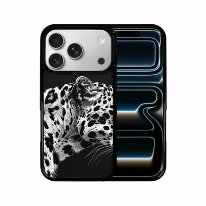 iPhone 17 Pro Case — Leopard Print Black And White Animal, Custom Made Phone Cover