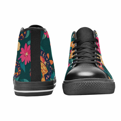 WOMEN'S Floral Snake Print High Top Canvas Y2K Shoes