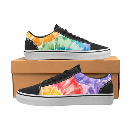 MEN'S Tie Dye Swirl Canvas Lace-Up Vibrant Chaos Sneakers