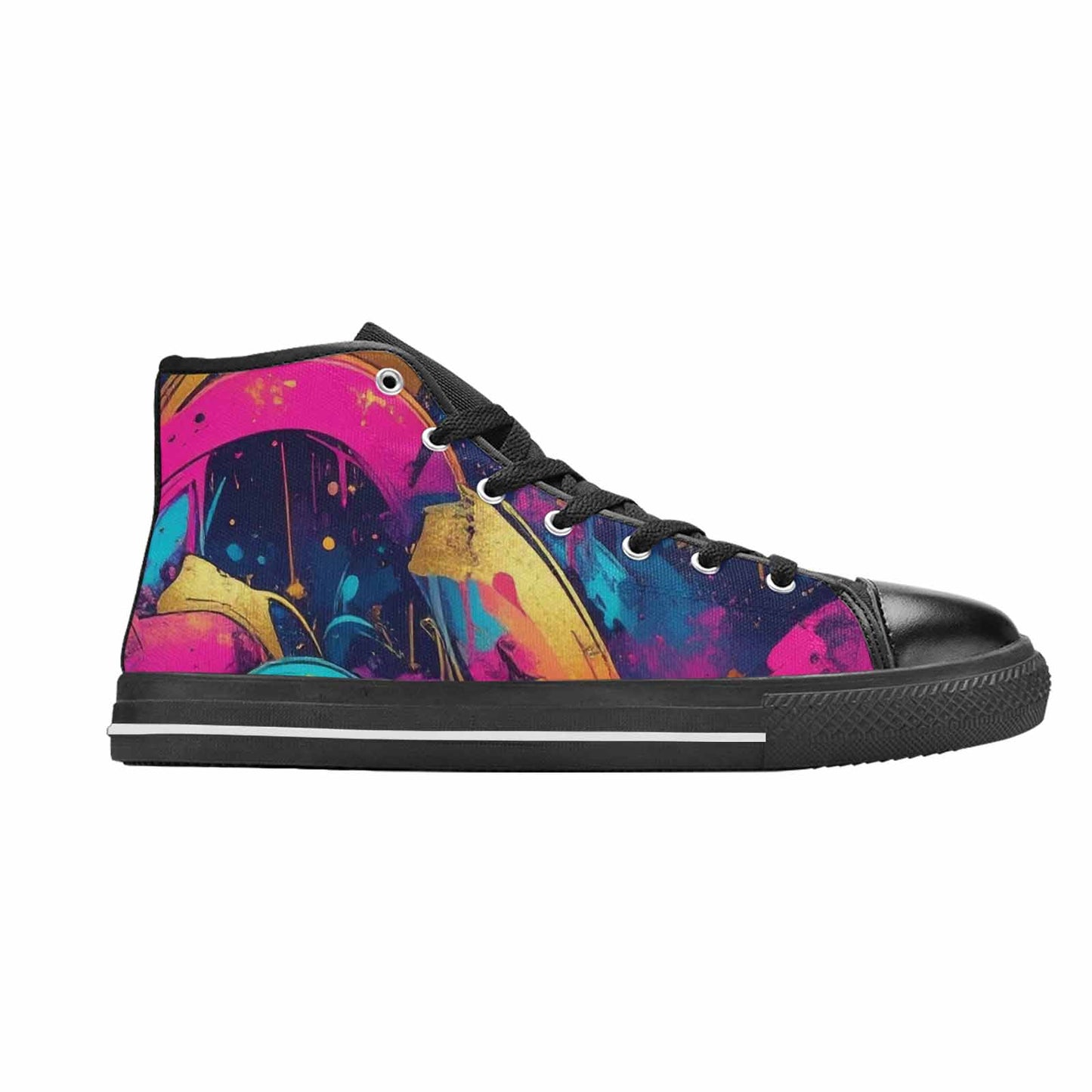 MEN'S Paint Splatter High Top Canvas Dark Academia Sneakers