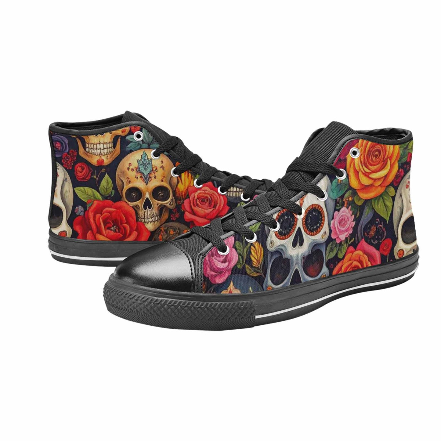 MEN'S Skull High Top Canvas Y2K Shoes