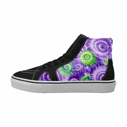 WOMEN'S Tie Dye - High Top Canvas Vibrant Chaos Sneakers