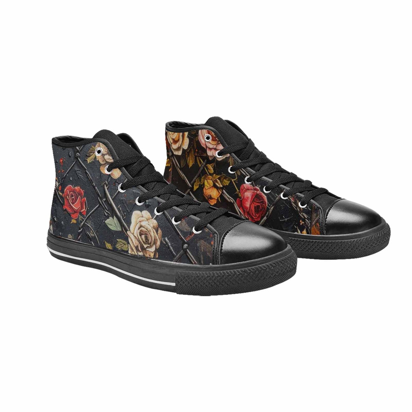 MEN'S Barbed Wire Chain High Top Canvas Y2K Custom Shoes
