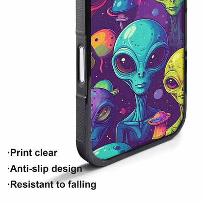 iPhone 17 Pro Max Case — Alien Ufo Cartoon Art Alien Scifi, Custom Art Phone Cover