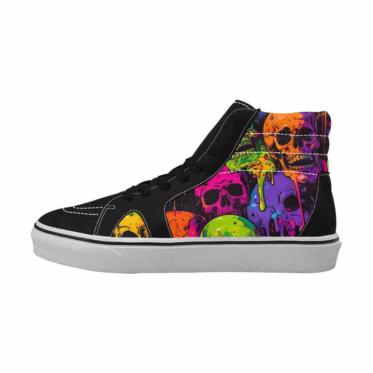MEN'S Vibrant Camo 1000 S High Top Canvas Melting Art Custom Sneakers