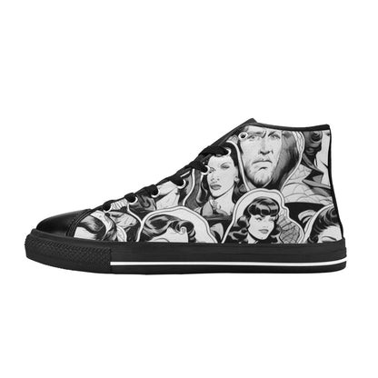 WOMEN'S Cc Retro Faces 2 High Top Canvas Dark Academia Custom Sneakers