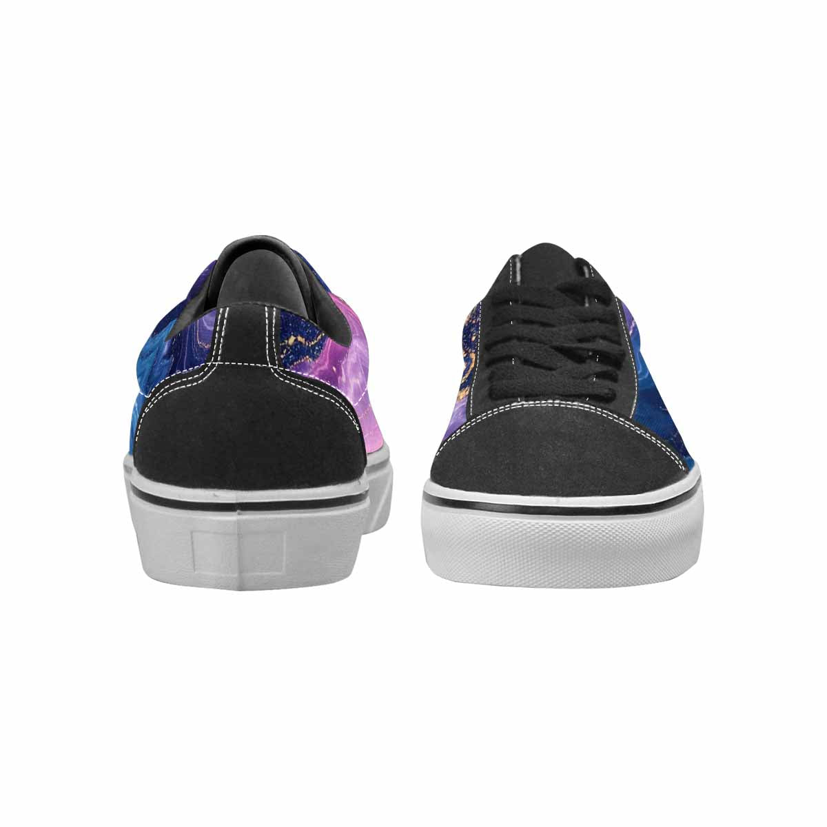 MEN'S Marble Galaxy Canvas Lace-Up Cottagecore Custom Sneakers