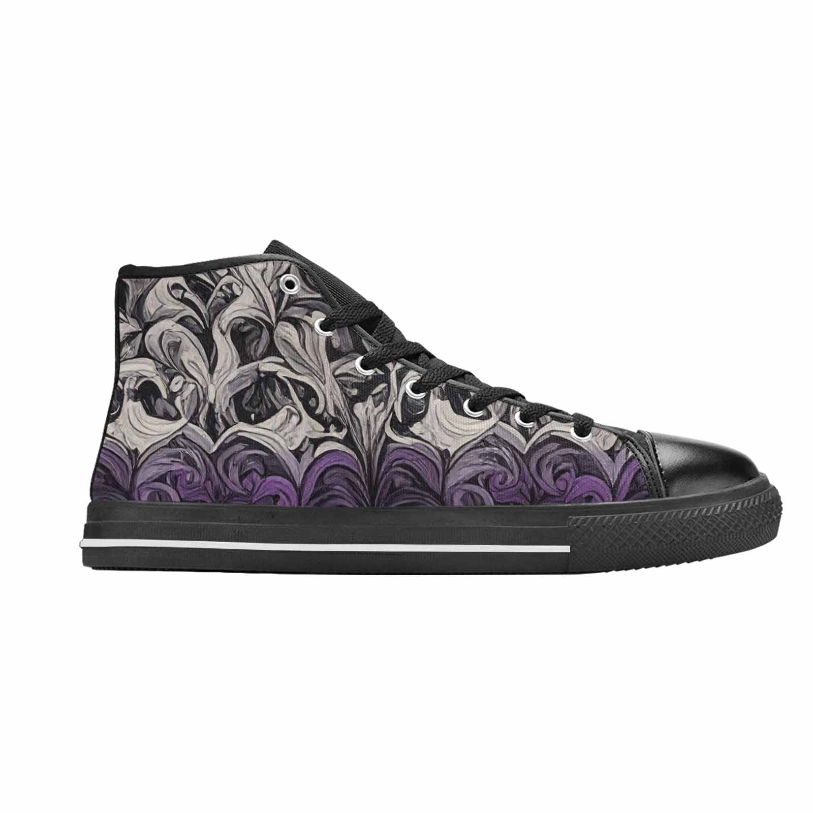 MEN'S Asexual Flag Color High Top Canvas Dreamcore Custom Sneakers
