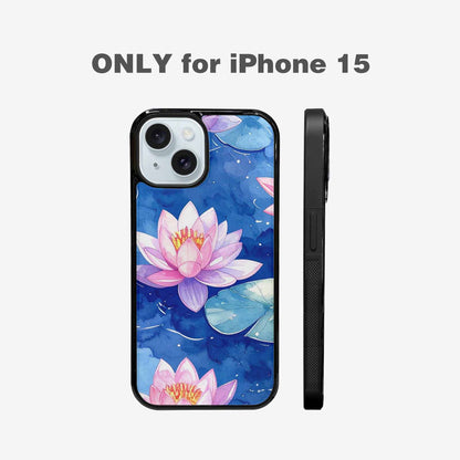 iPhone 15 Case — Monet Water Lilies Painting Pattern, Custom Made Phone Cover