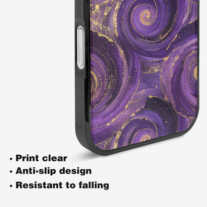 iPhone 16 Case — Swirling Brushstroke Starry Night Texture Blended, Custom Made Phone Cover