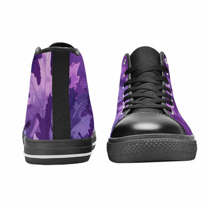 WOMEN'S Military Camouflage Blotch High Top Canvas Wallpaper Art Custom Sneakers