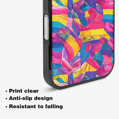 iPhone 16 Plus Case — Pansexual Flag Color Theme Small Rainbow, Custom Phone Case