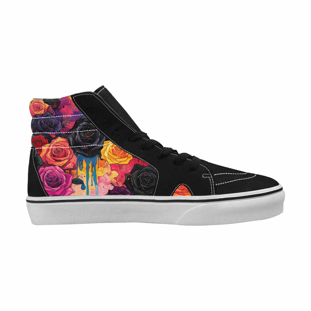 MEN'S Gothic Rose High Top Canvas Melting Art Sneakers