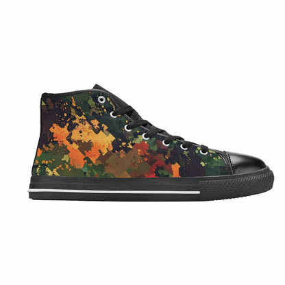 MEN'S Military Camouflage Blotch High Top Canvas Dark Academia Sneakers