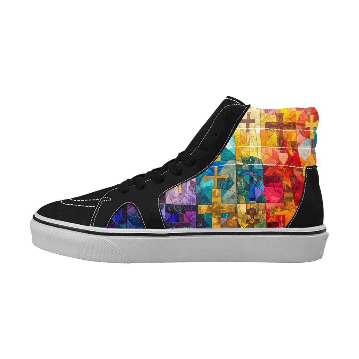 MEN'S Faith Cross High Top Canvas Y2K Custom Shoes