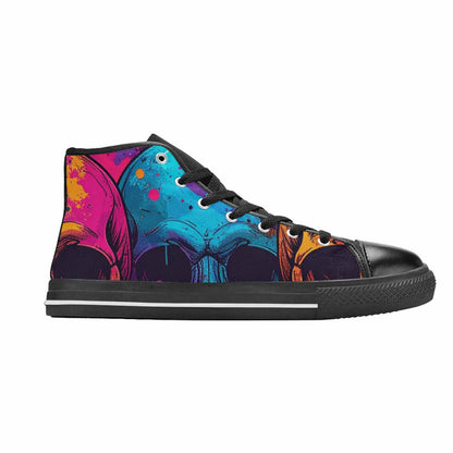 WOMEN'S Skulls Splatter Comic High Top Canvas Y2K Shoes