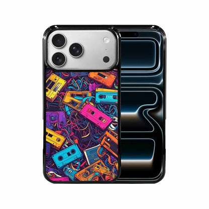 iPhone 17 Pro Max Case — Retro Cassette Tape Pattern Retro Vintage, Custom Made Phone Cover