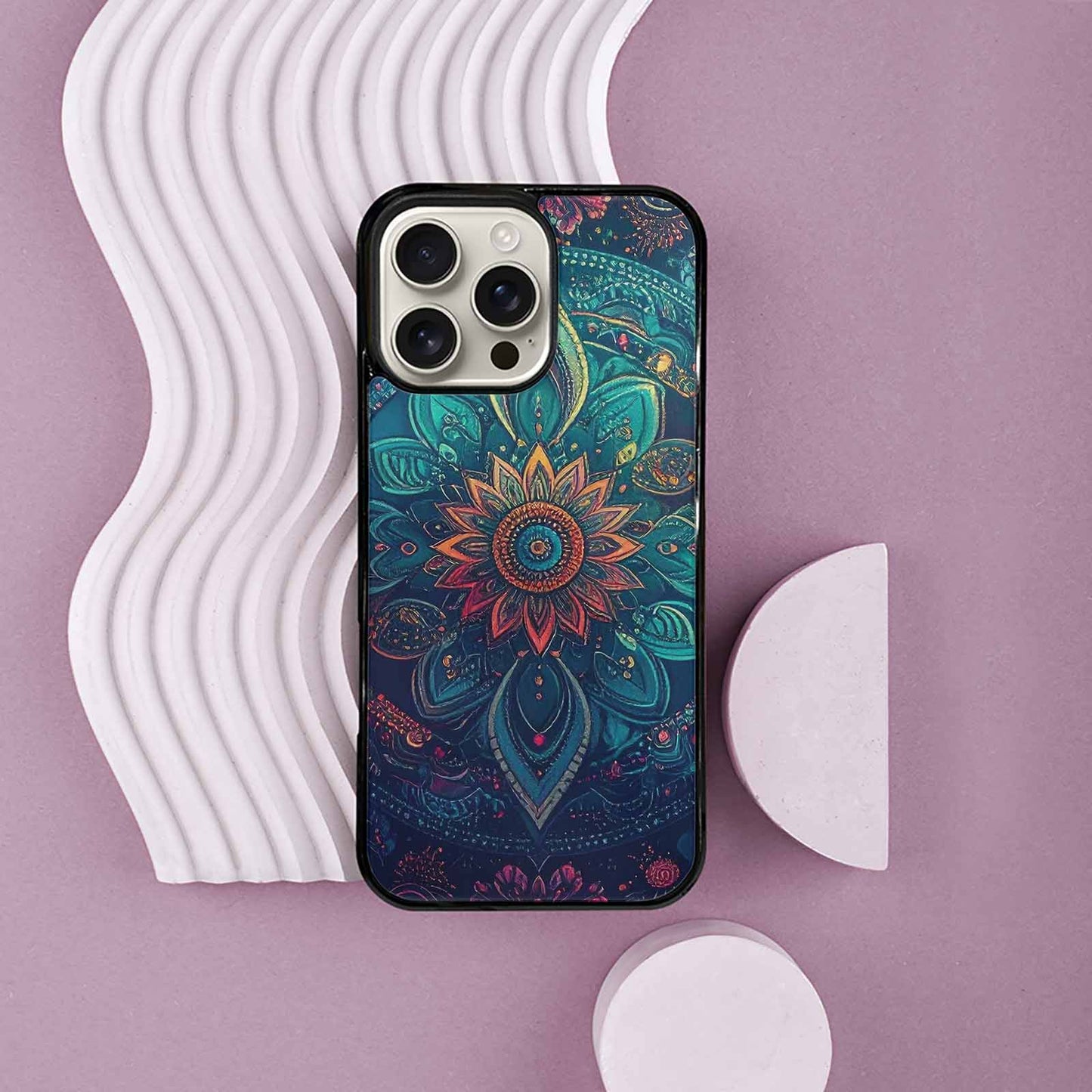 iPhone 16 Pro Max Case — Paisley Mandala, Custom Made Phone Cover