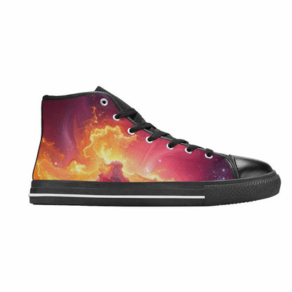 WOMEN'S Galaxy Art - High Top Canvas Dark Academia Shoes