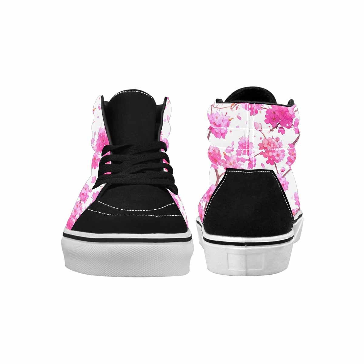 MEN'S Cherry Blossom Branch Cherry High Top Canvas Cottagecore Custom Sneakers