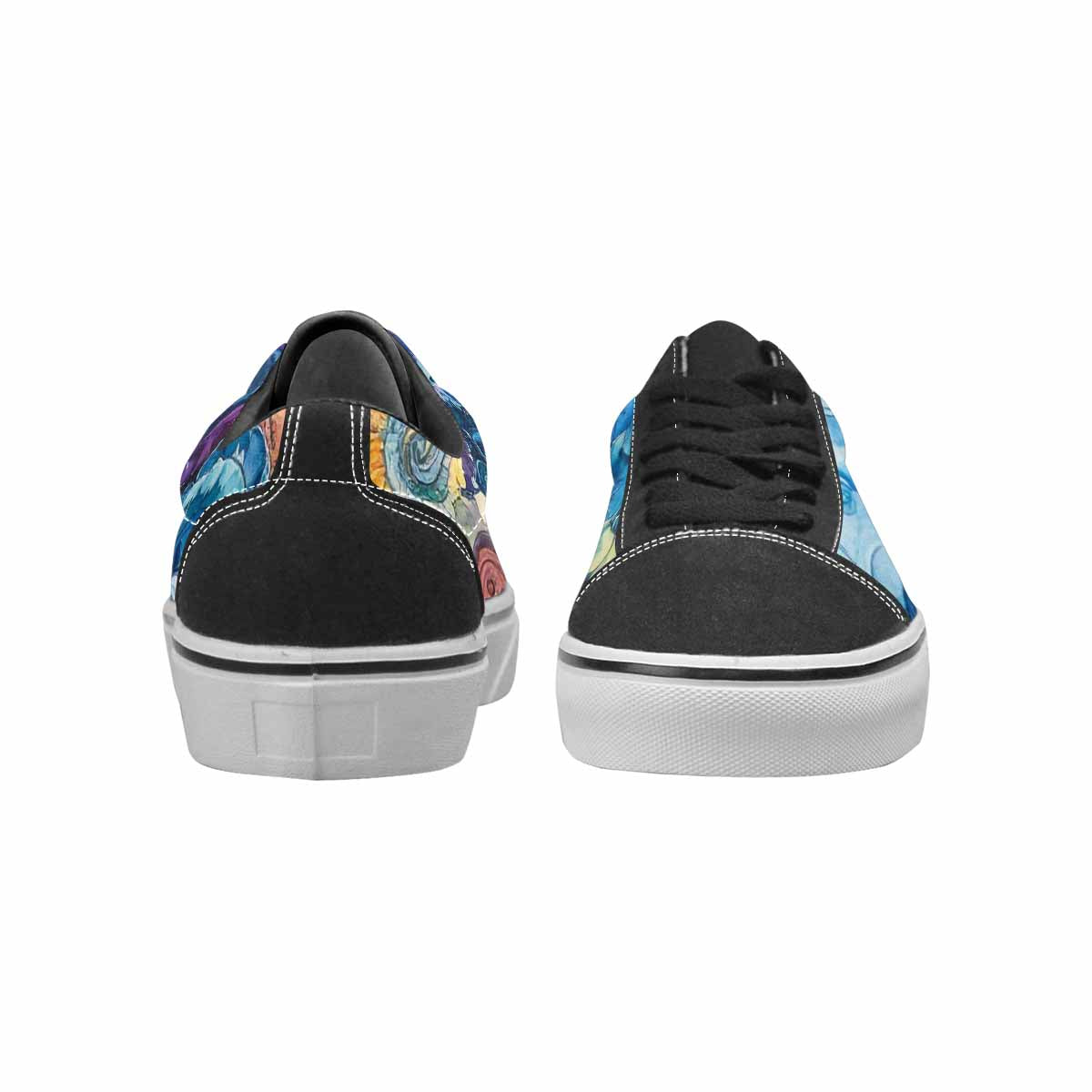 WOMEN'S Tie Lace-Up Canvas Wallpaper Art Sneakers