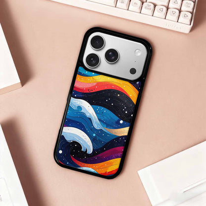 iPhone 17 Pro Case — Glossy Winter Wave Seamless Cartoon Cute, Custom Phone Case