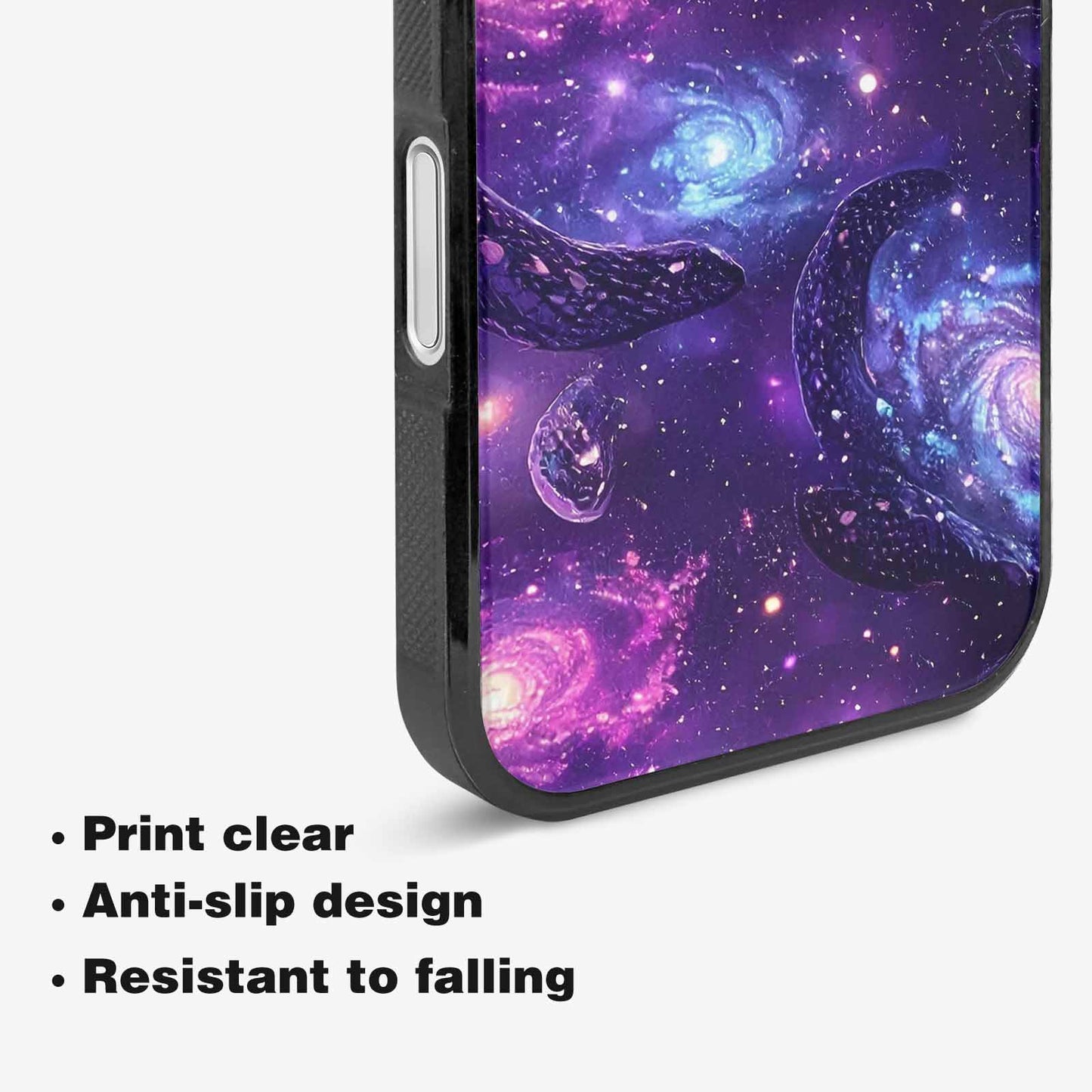 iPhone 16 Plus Case — Galaxy Snake Print Custom, Custom Art Phone Cover