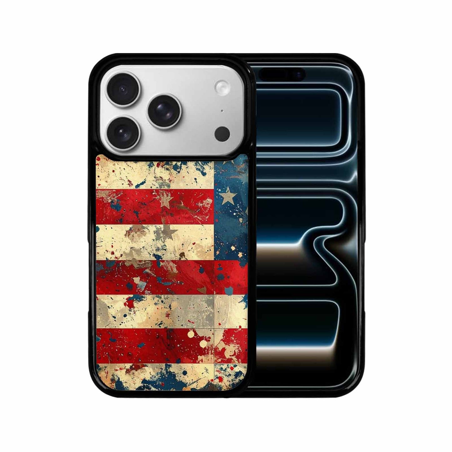 iPhone 17 Pro Case — Small American Flag Stars And Galaxy, Custom Print Case Cover