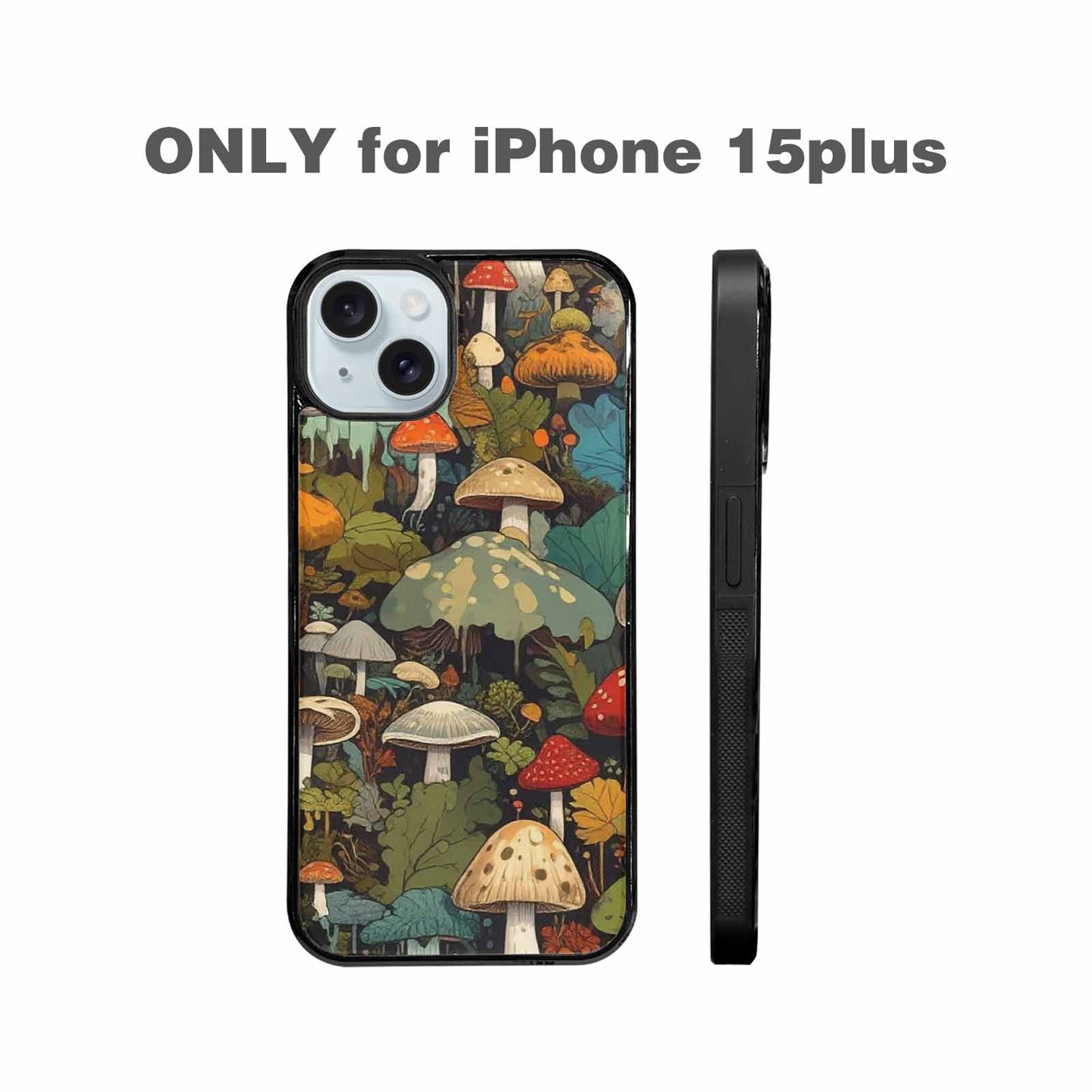 iPhone 15 Plus Case — Mushrooms Camomushrooms Patter Bki Personalized Phone, Customized Protective Case