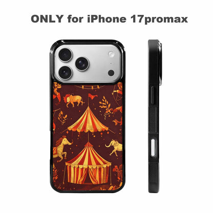 iPhone 17 Pro Max Case — Vintage Circus Art Pattern Retro Vintage, Custom Designed Case Cover