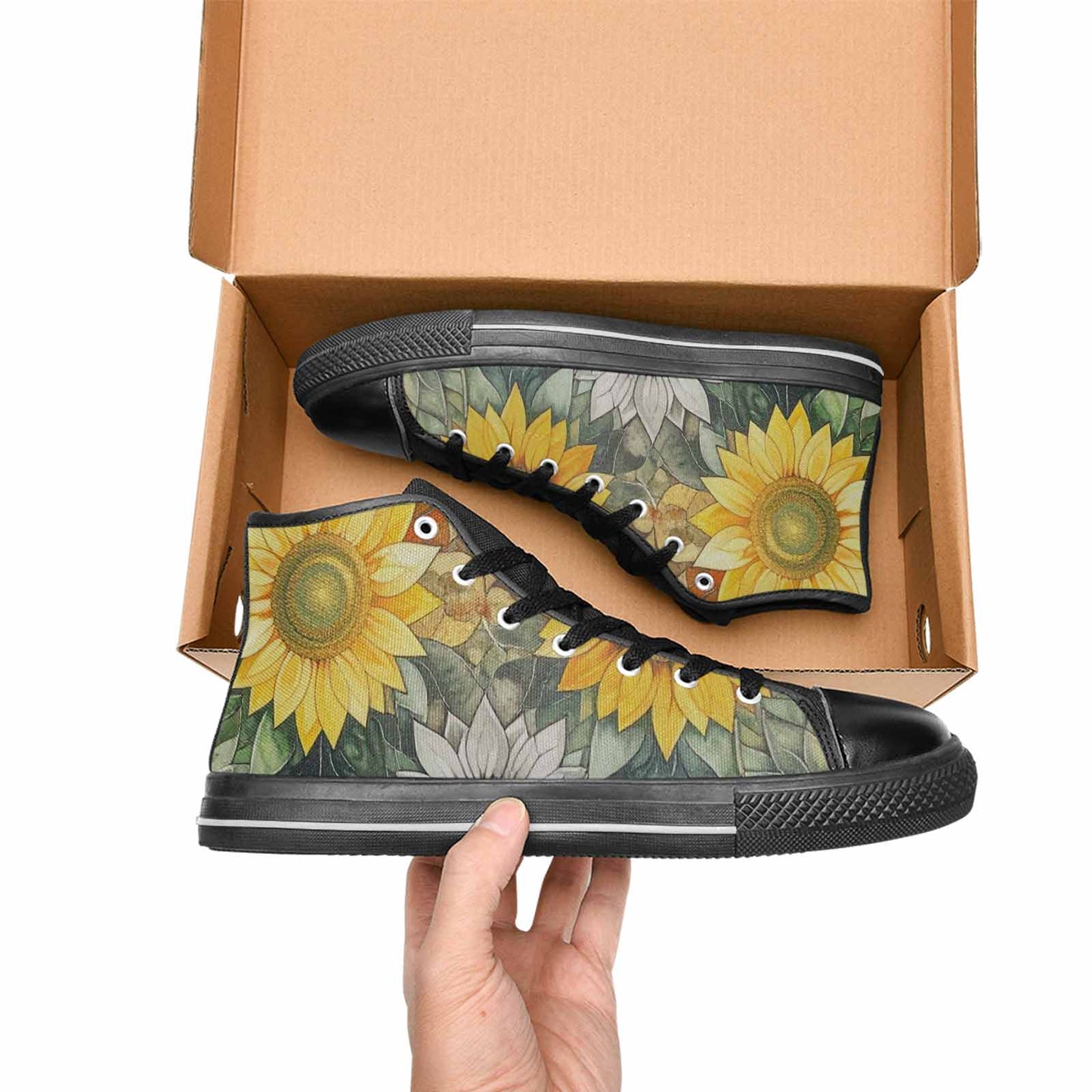 MEN'S Blend Melt Them High Top Canvas Grunge Custom Sneakers