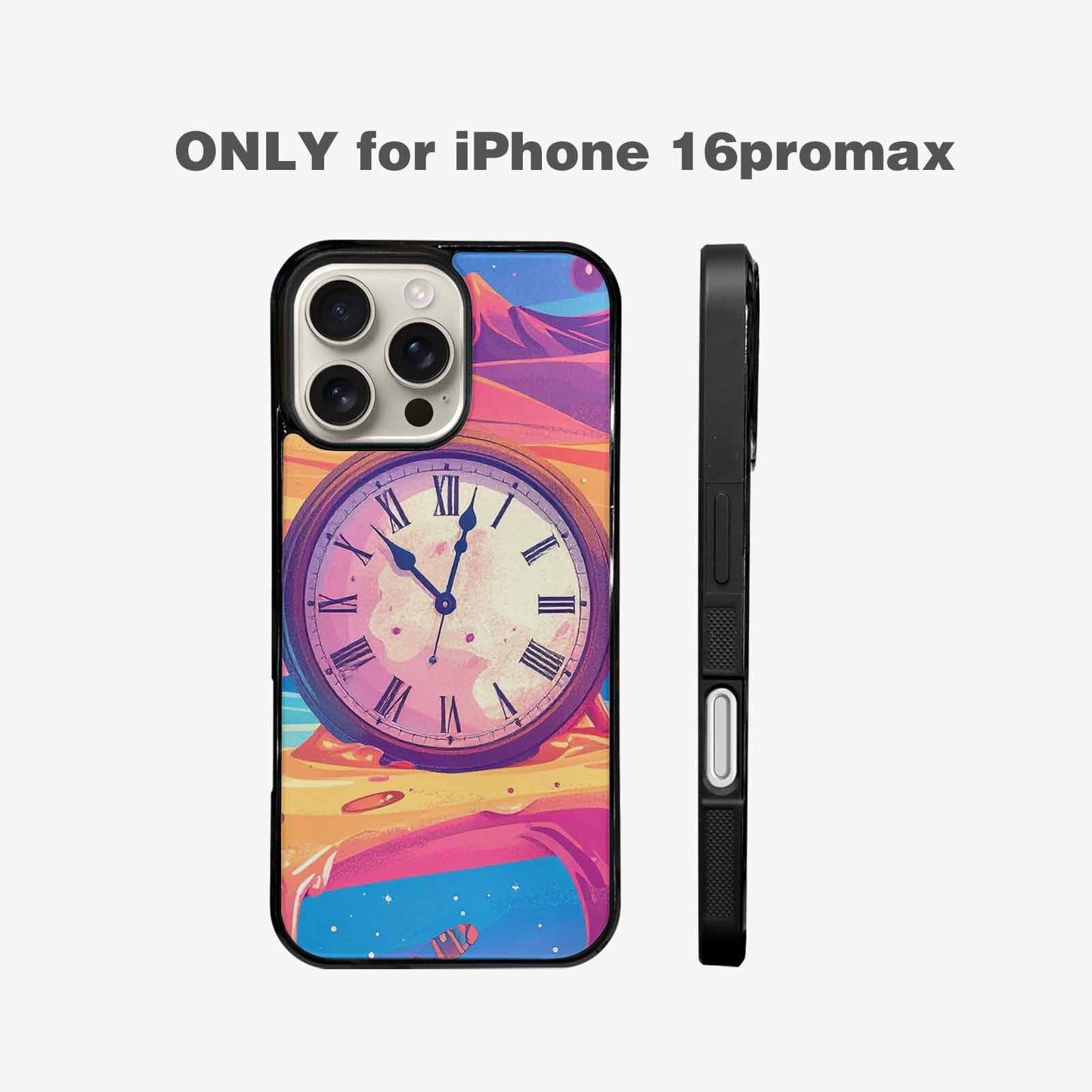 iPhone 16 Pro Max Case — Salvadore Dali Surrealist Dreamscape Pattern Melting, Custom Print Case Cover