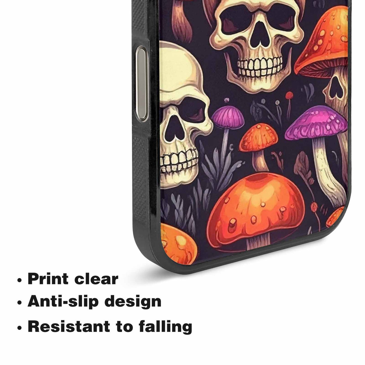 iPhone 16 Pro Case — Mushroom Skulls, Unique Phone Case Design